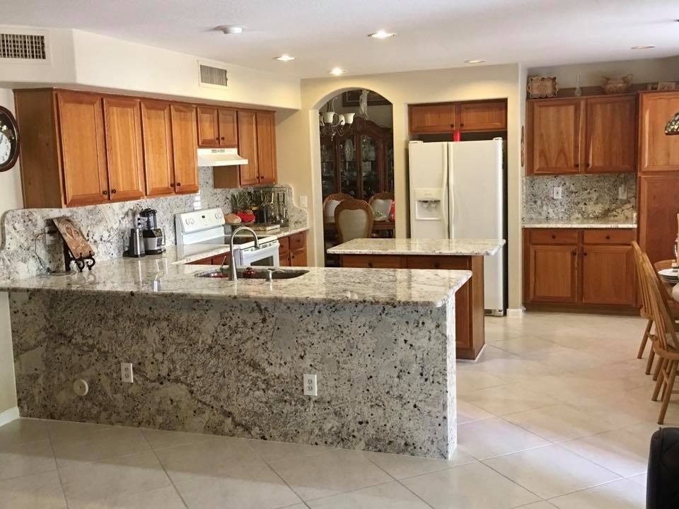 Granite countertop remodel in a Phoenix kitchen